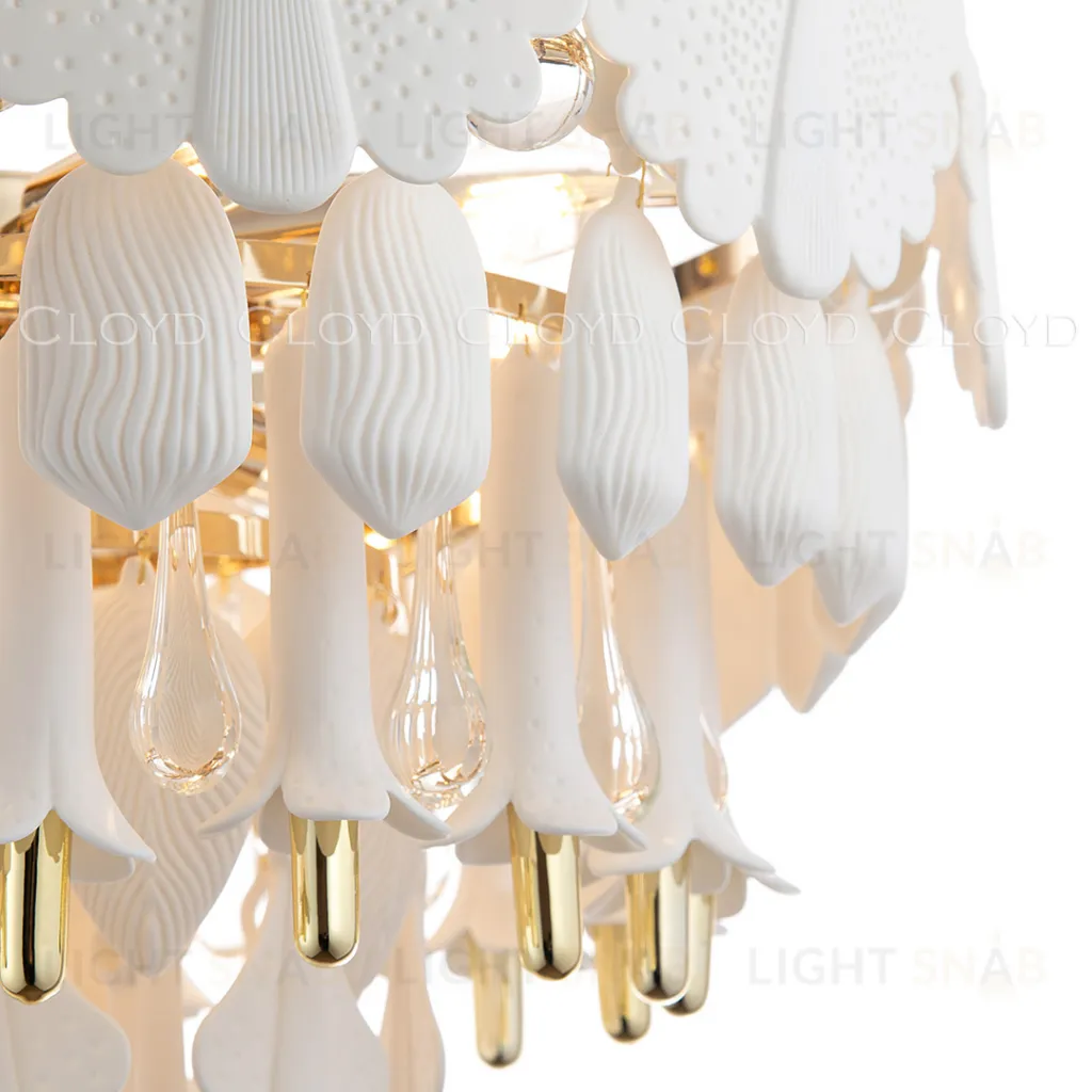  Люстра Cloyd PLINSE C12 / Ø61 см - керамика - золото (арт.11456)  11456