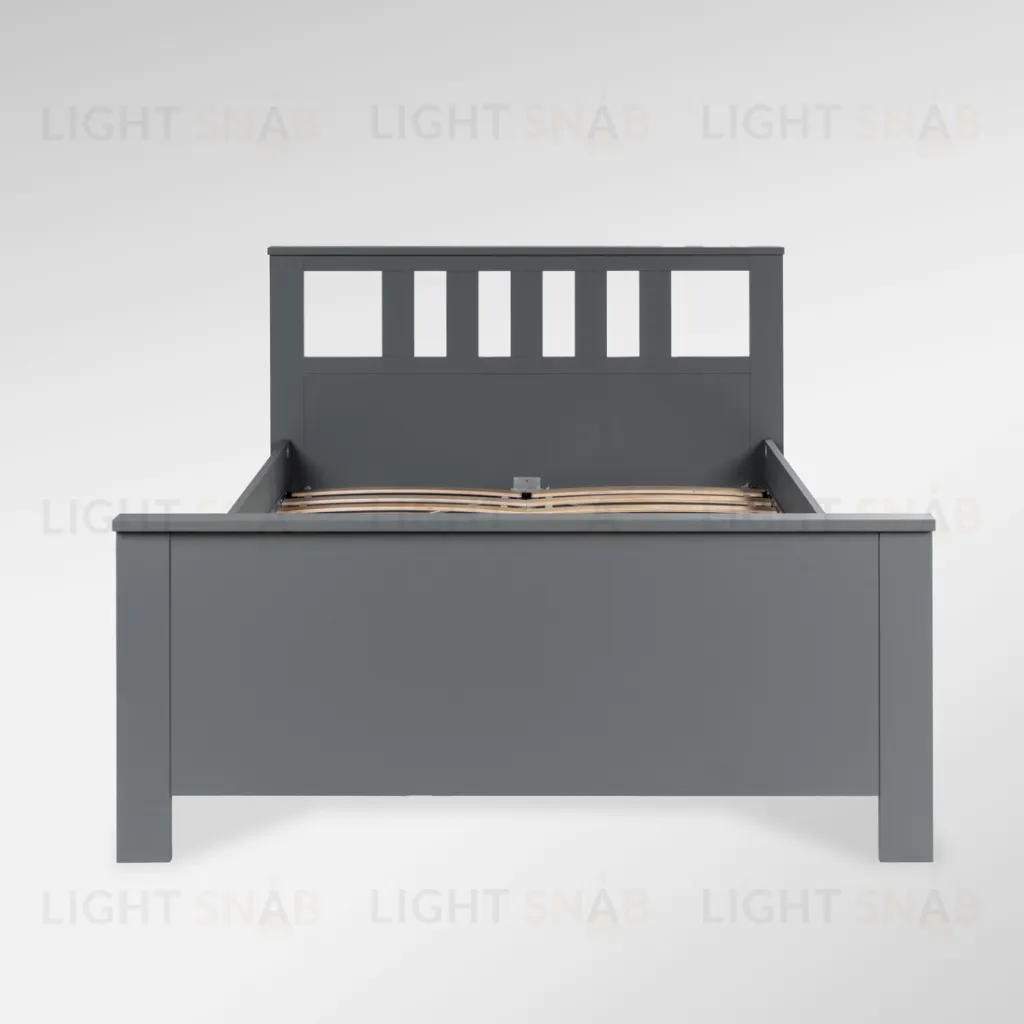 2.08.04.060.4 САГА кровать двойная 140х200 серая 2.08.04.060.4