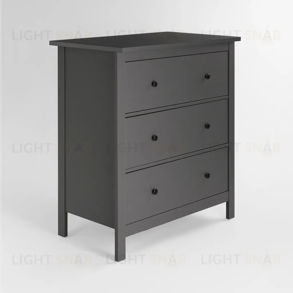 2.08.02.020.4 САГА комод 3 ящика серый 2.08.02.020.4