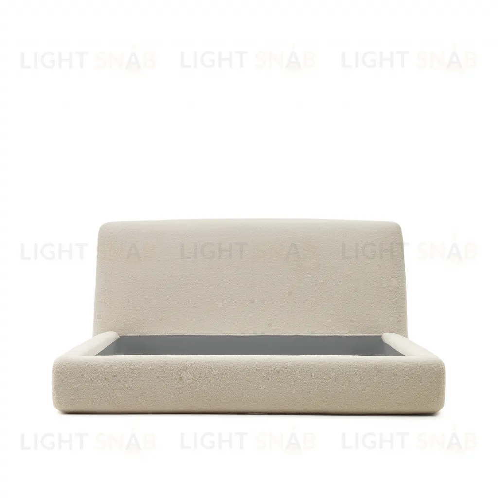 Кровать Martina со съемным бежевым чехлом из ткани букле под матрас 180 х 200 см 178492