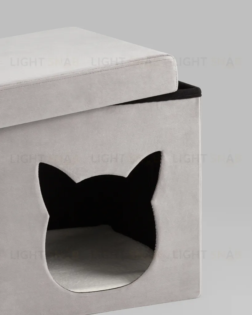 Пуф складной с ящиком Store Pet серый УТ000038968