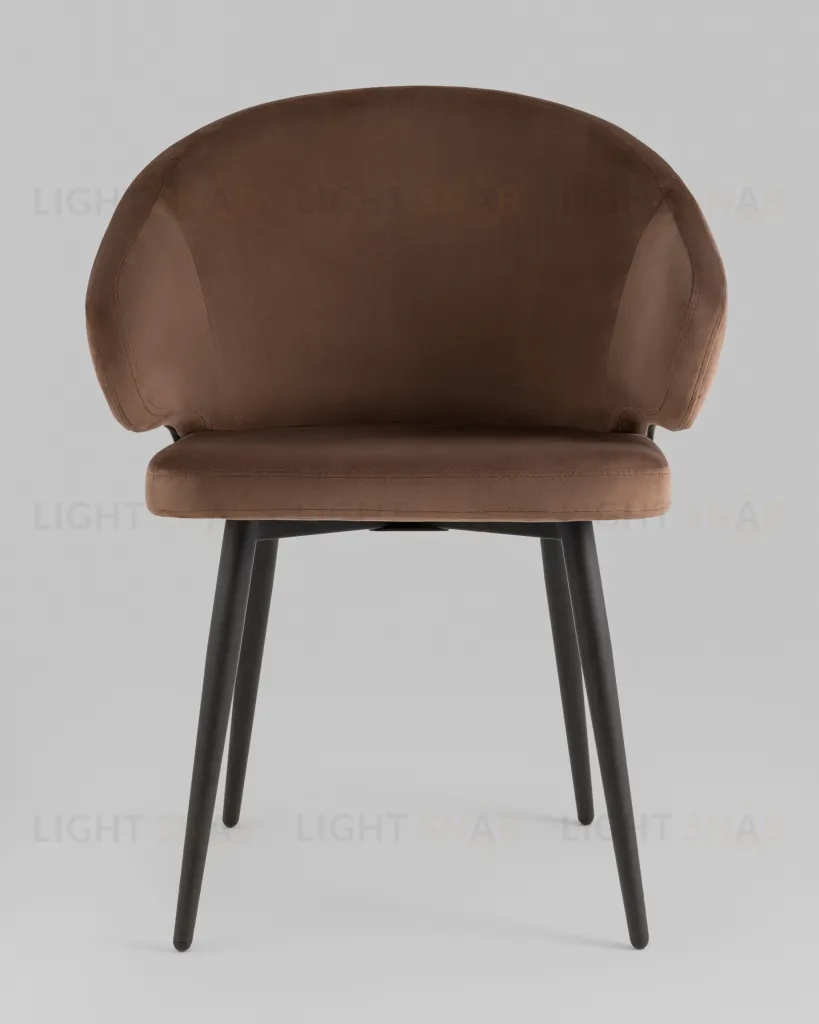 Стул с подлокотниками Codo велюр коричневый УТ000039138