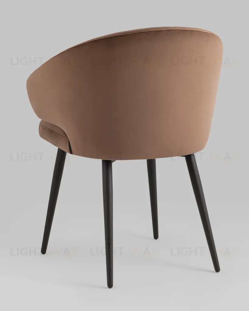 Стул с подлокотниками Codo велюр коричневый УТ000039138