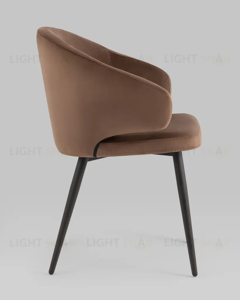 Стул с подлокотниками Codo велюр коричневый УТ000039138