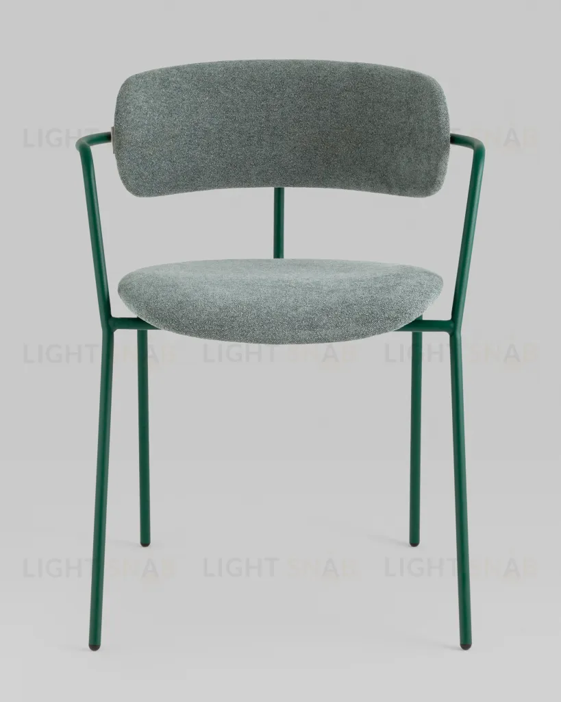 Стул Дженни букле зеленый каркас зеленый полуглянцевый муар УТ000039181