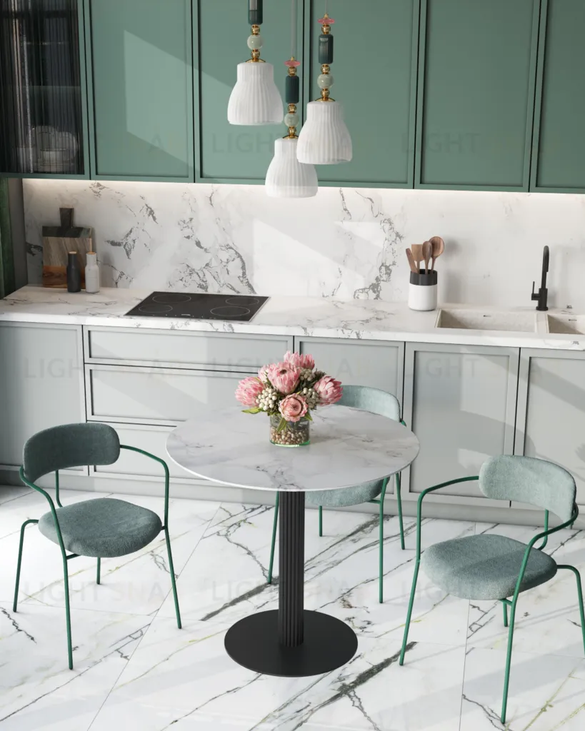 Стул Дженни букле зеленый каркас зеленый полуглянцевый муар УТ000039181