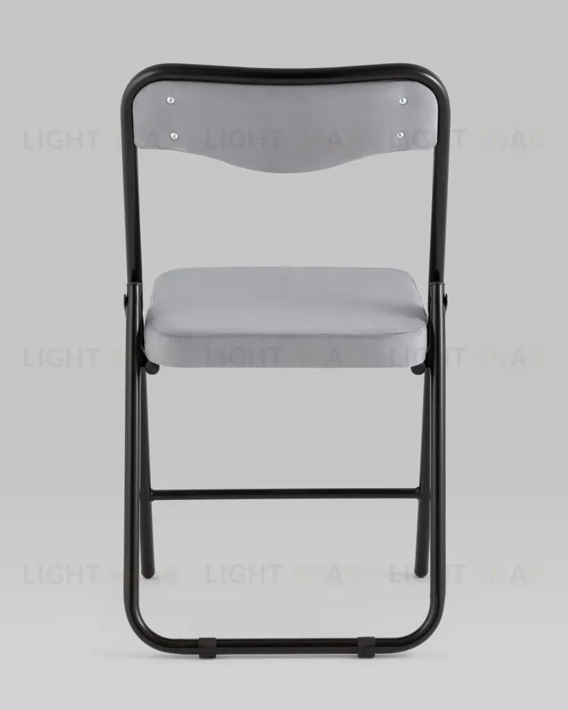 Складной стул Джонни велюр серый каркас черный матовый УТ000038735