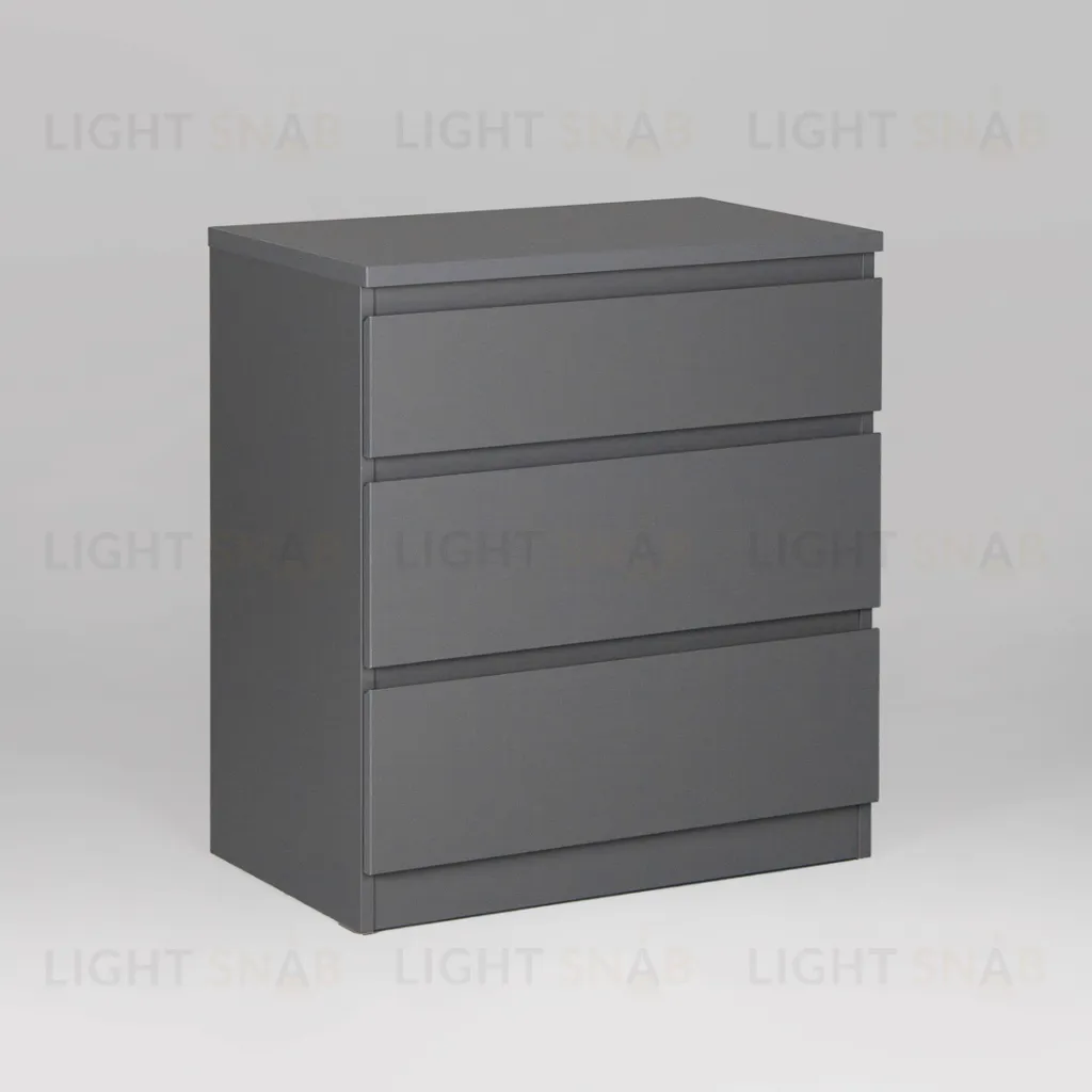 2.03.02.060.4 КАСТОР комод 3 ящика RU серый 2.03.02.060.4