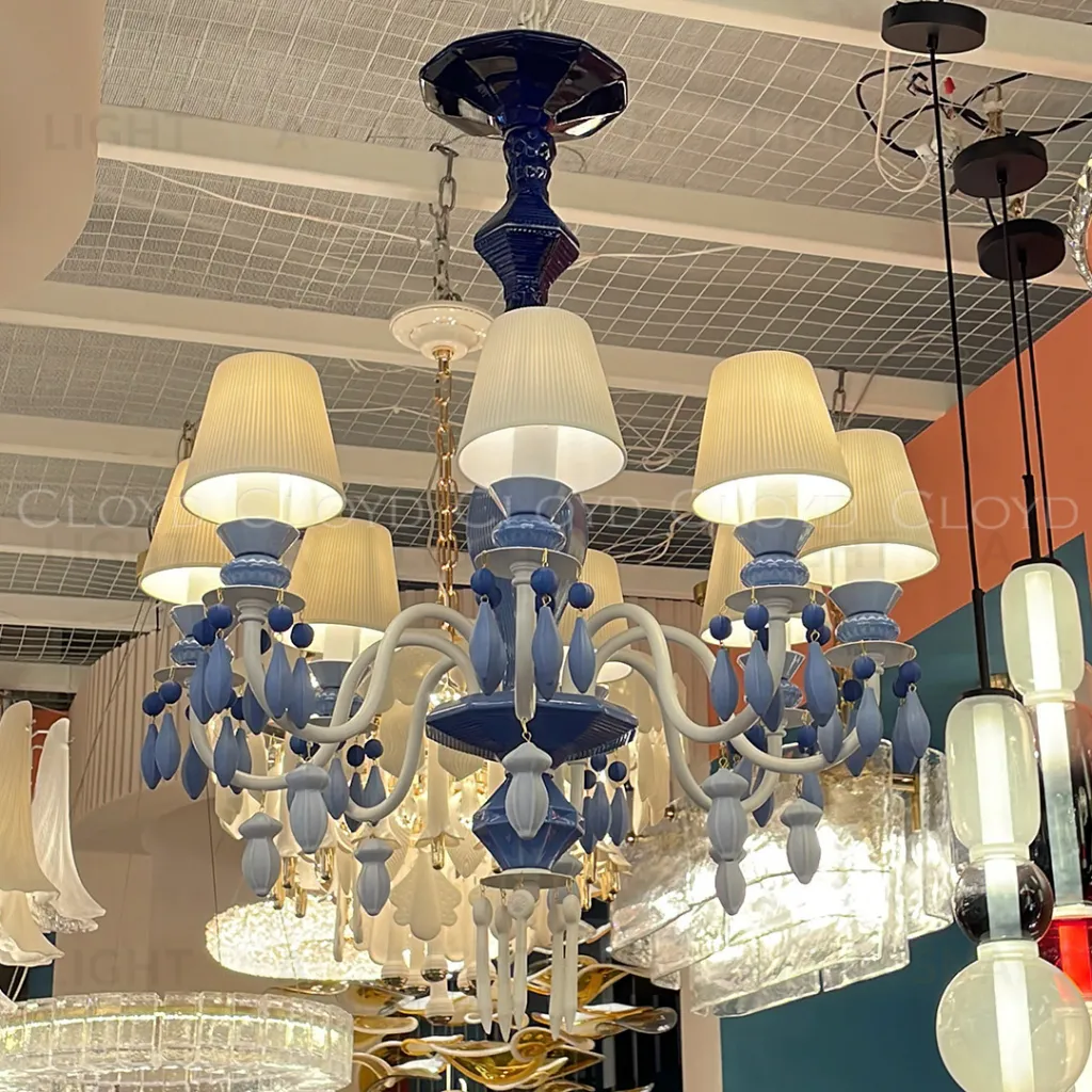  Люстра Cloyd LOTTIE-D C8 / Ø68 см- голубая керамика (арт.11455)  11455