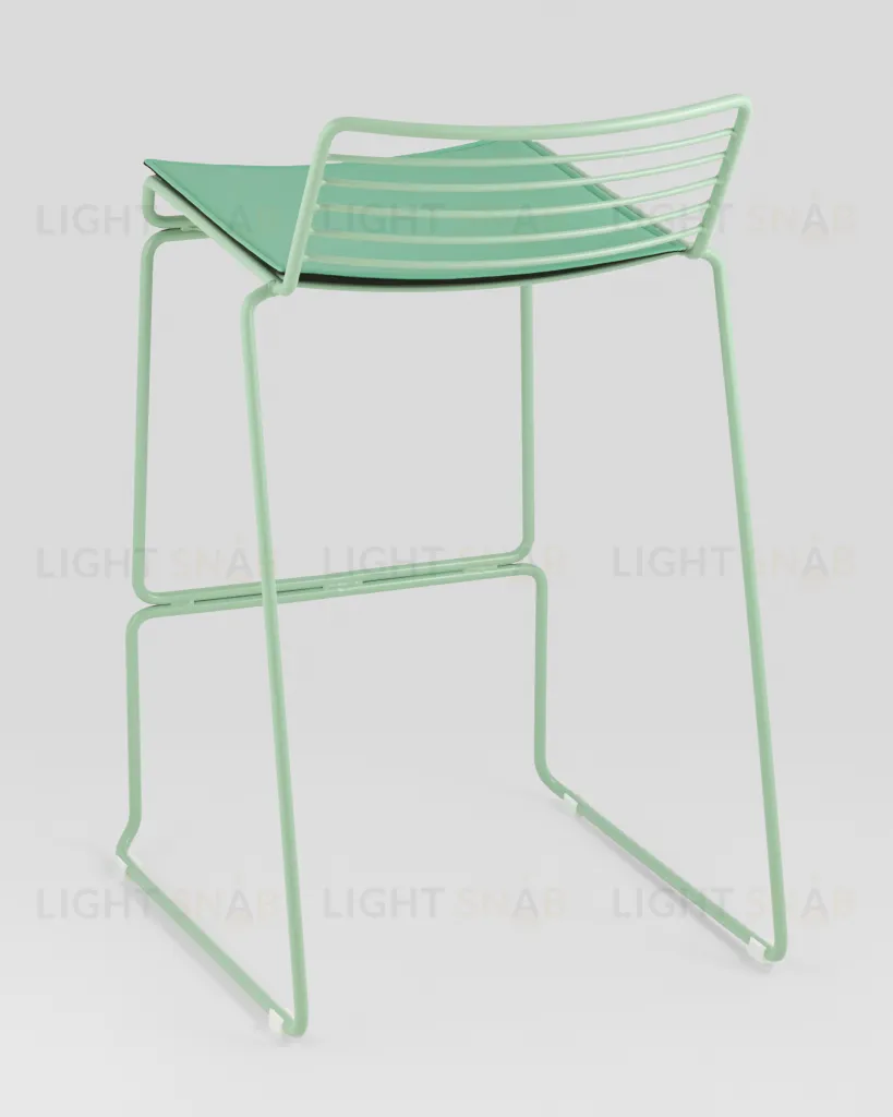Стул полубарный Danny зеленый с подушкой УТ000038989