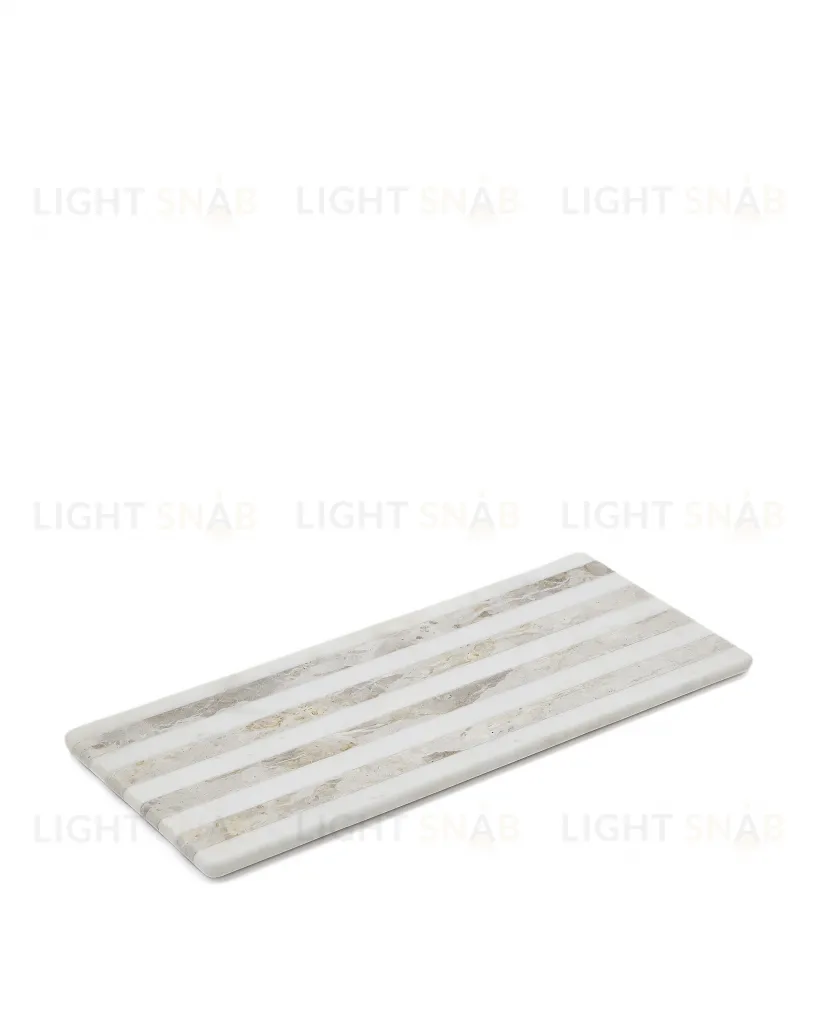 Sylara Большая сервировочная доска серый и белый мрамор 191696