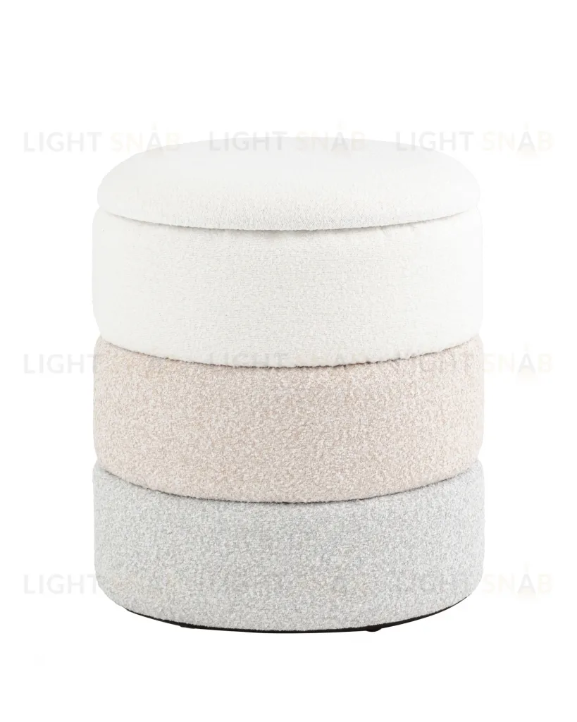 Пуф с ящиком Hive XS букле бежевый УТ000038718