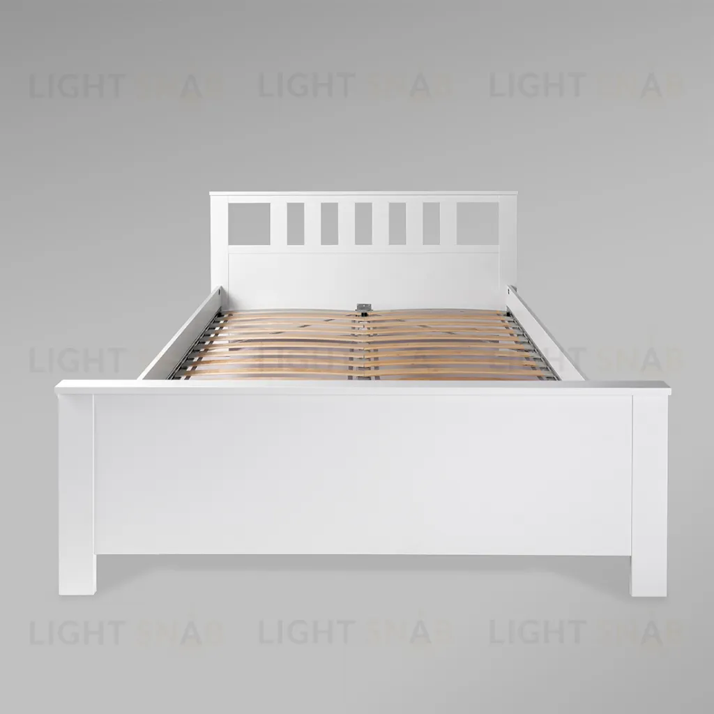 2.08.04.070.1 САГА кровать двойная 160х200 белая 2.08.04.070.1