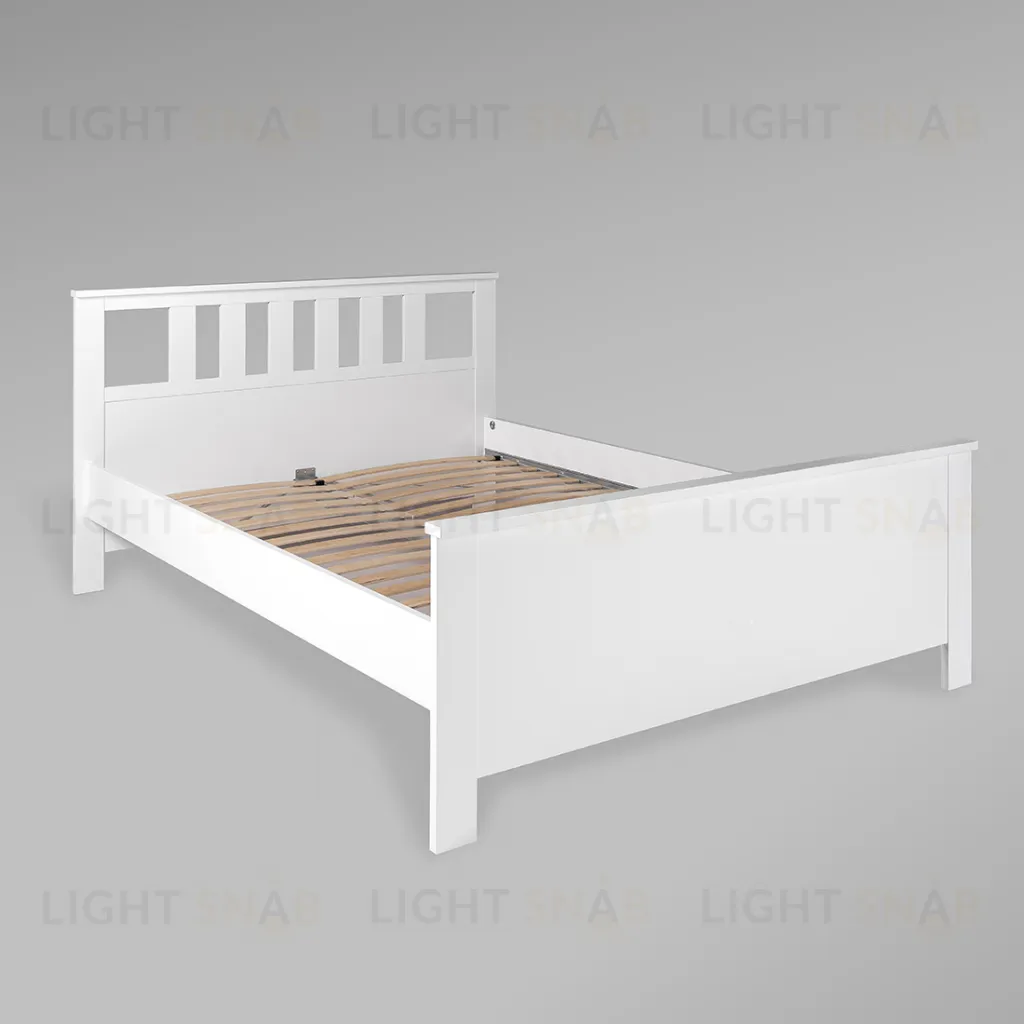 2.08.04.070.1 САГА кровать двойная 160х200 белая 2.08.04.070.1