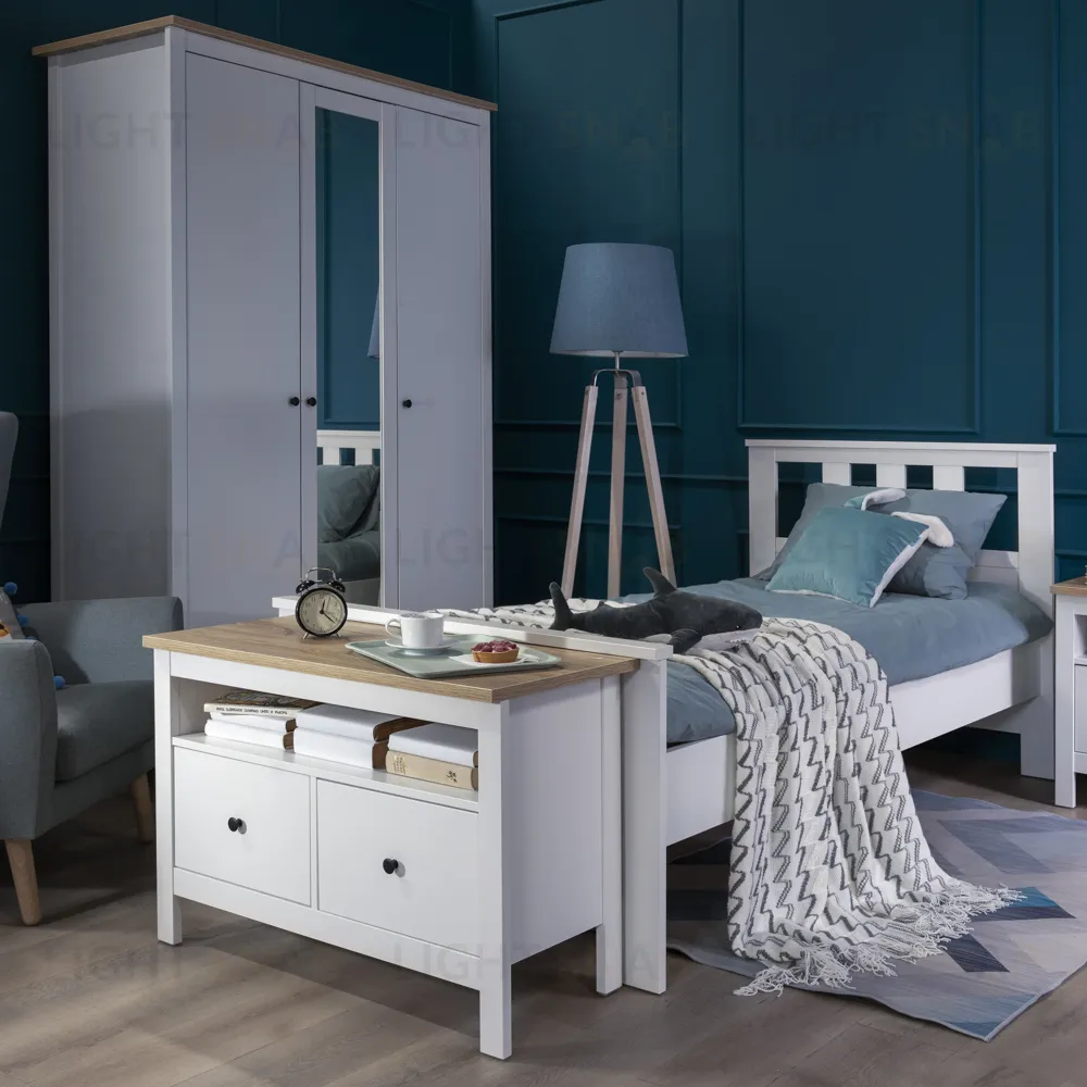 2.08.04.050.1 САГА кровать одинарная 90х200 белая 2.08.04.050.1