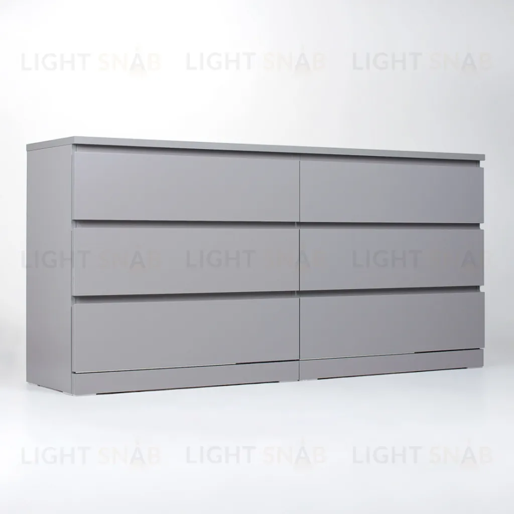 S01088 Варма 6Д комод 160х77х40, серый S01088