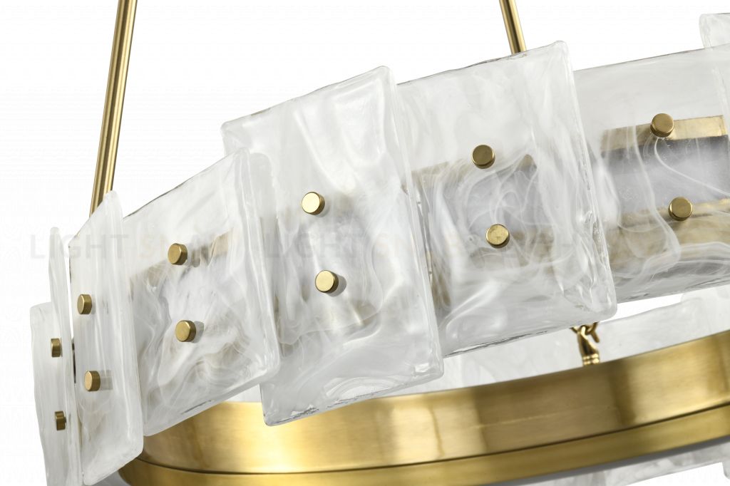 Люстра потолочная латунь LED 50Вт D60см Zortes CLOUD-STONE ZRS.90610.60 ZRS.90610.60