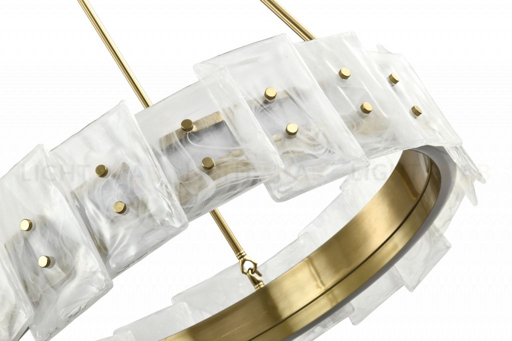 Люстра потолочная латунь LED 50Вт D60см Zortes CLOUD-STONE ZRS.90610.60 ZRS.90610.60