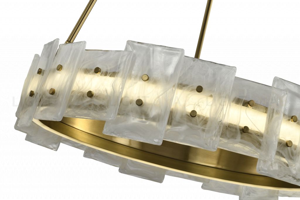 Люстра потолочная латунь LED 50Вт D60см Zortes CLOUD-STONE ZRS.90610.60 ZRS.90610.60