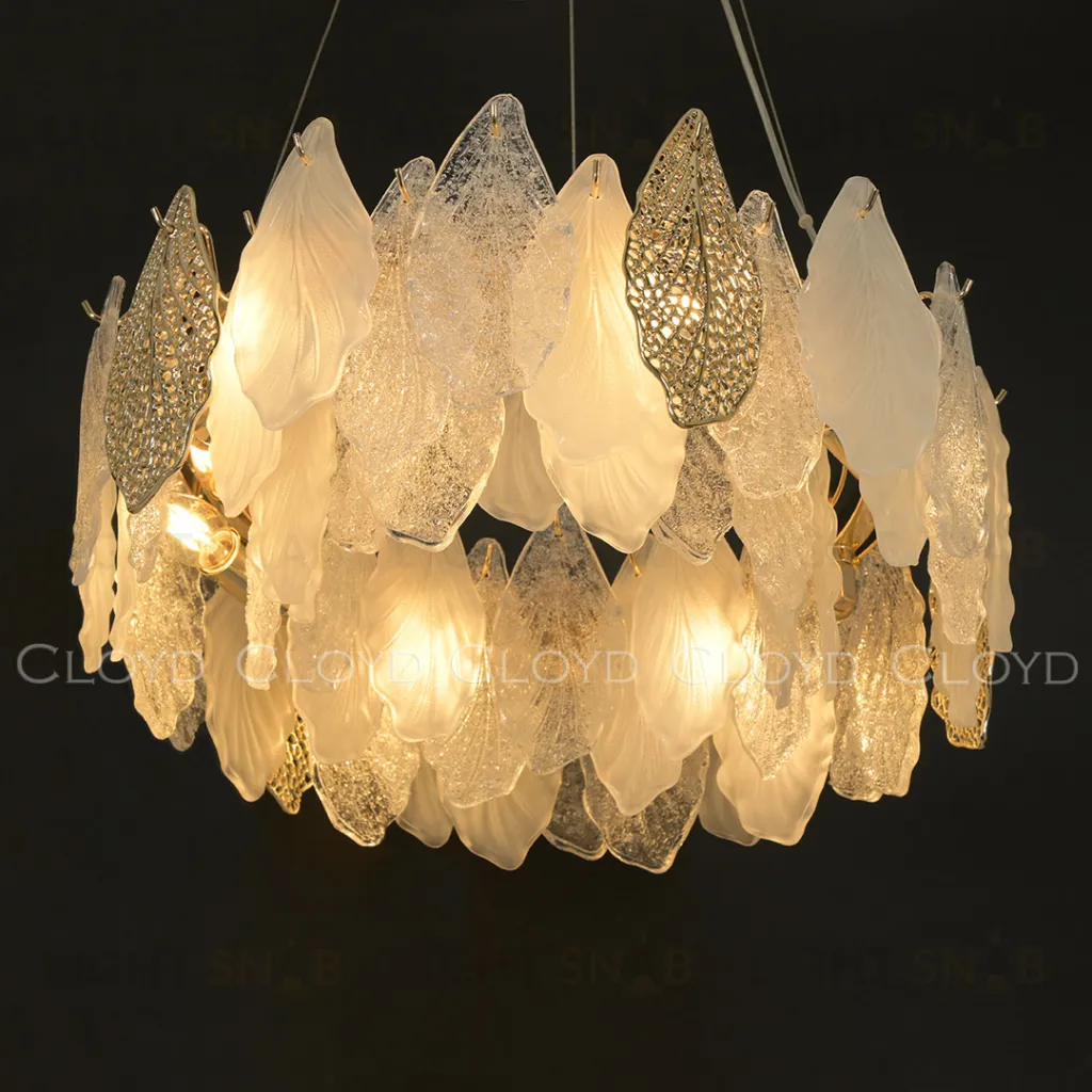  Люстра Cloyd SENEGAL-B C6 / Ø50 см - с золотыми листьями - золото (арт.11170)  11170