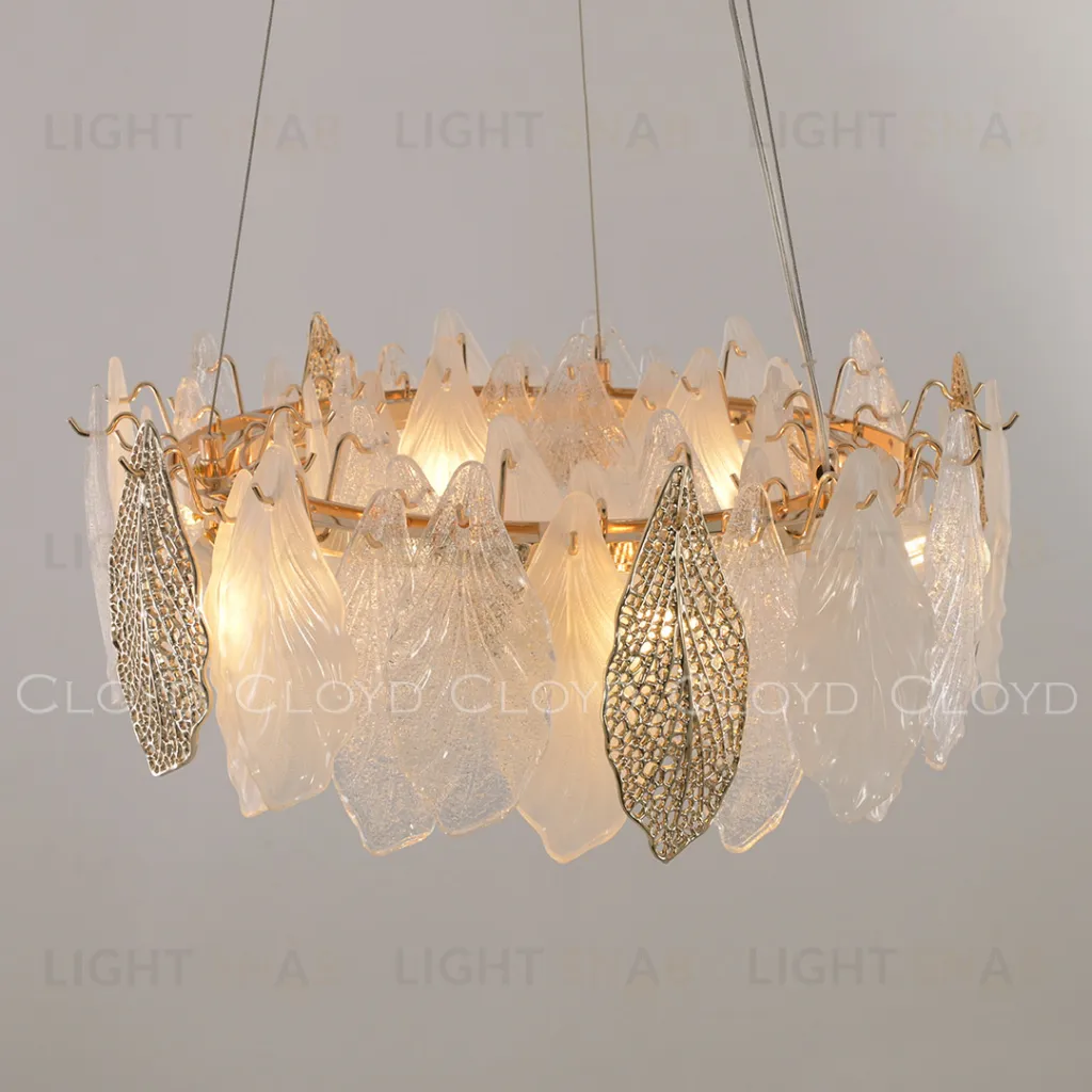  Люстра Cloyd SENEGAL-B C6 / Ø50 см - с золотыми листьями - золото (арт.11170)  11170