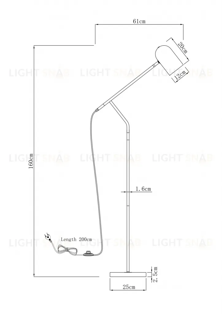 Торшер Moderli V10995-F Flex УТ000038644