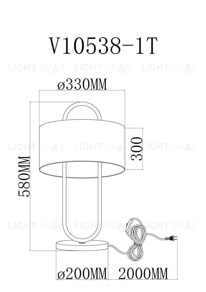 Лампа настольная Moderli V10538-1T Palma УТ000035795