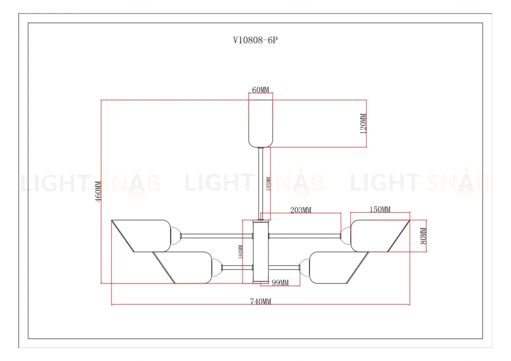 Люстра подвесная Moderli V10808-6P Avery УТ000037897