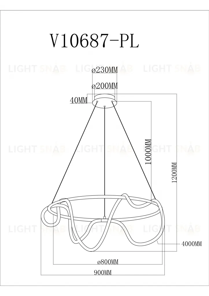 Светильник подвесной светодиодный Moderli V10687-PL True УТ000037650