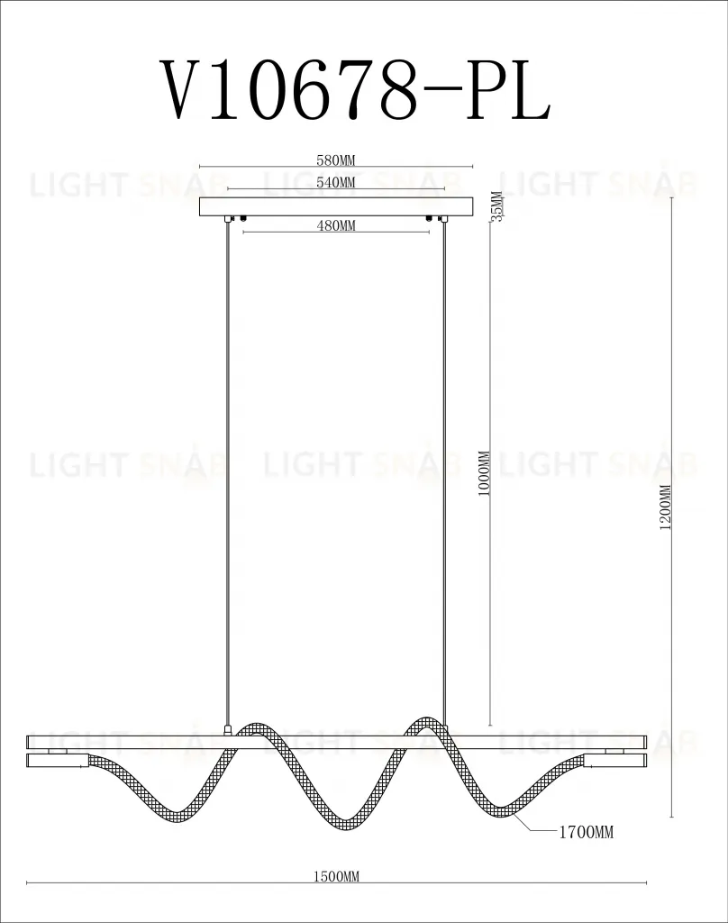 Светильник подвесной светодиодный Moderli V10678-PL True УТ000037641