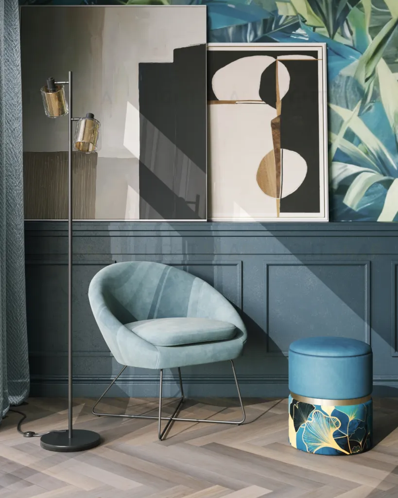 Пуф Кэрри с ящиком велюр Gingko УТ000037323