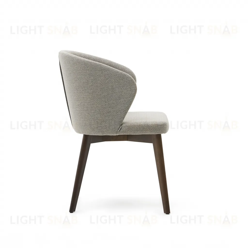 Стул Darice из коричневой синели с ножками в темной отделке 181596