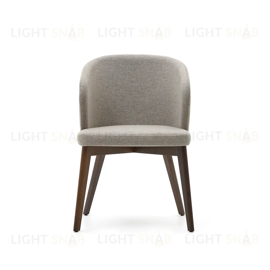 Стул Darice из коричневой синели с ножками в темной отделке 181596