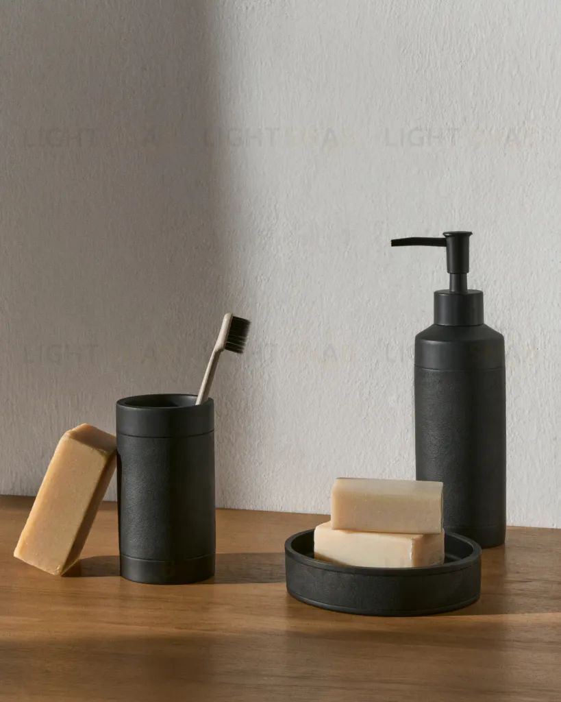 Sisel Дозатор для мыла из искусственного камня черного цвета 191911