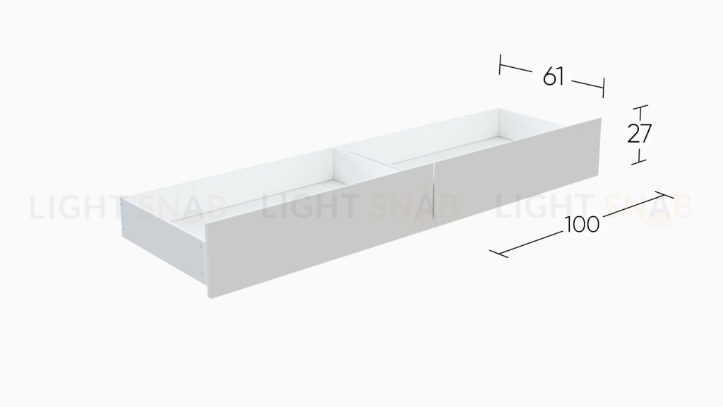S00982 Варма Сэнгбокс комплект 2-ух выкатных ящиков 100х61х26,5, белый S00982