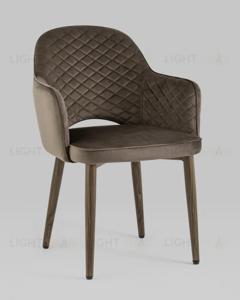 Стул Венера диамант велюр коричневый УТ000037248