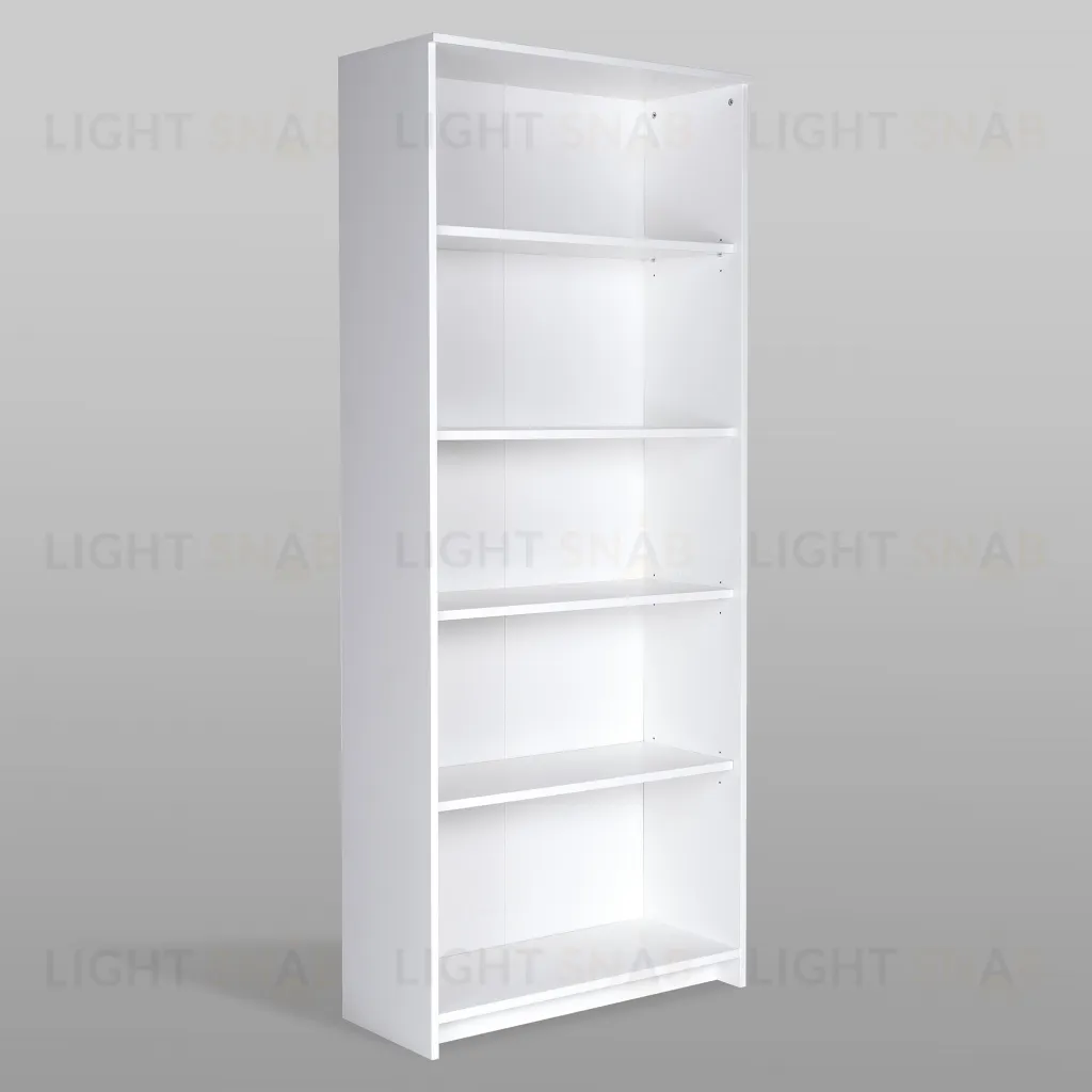 Стеллаж СИРИУС широкий, с пятью полками, цвет белый 2.02.07.120.1