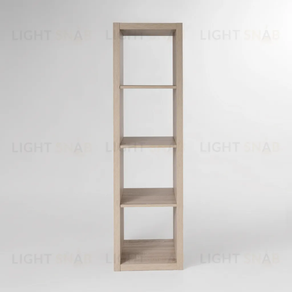 Стеллаж Фора 4 с четырьми открытыми ячейками, тамбурат, цвет дуб беленый S00630