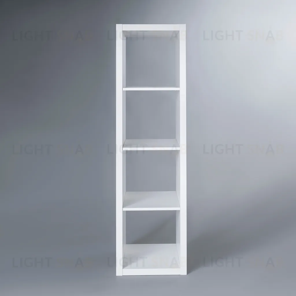 Стеллаж Фора 4 с четырьми открытыми ячейками, тамбурат, цвет белый S00623