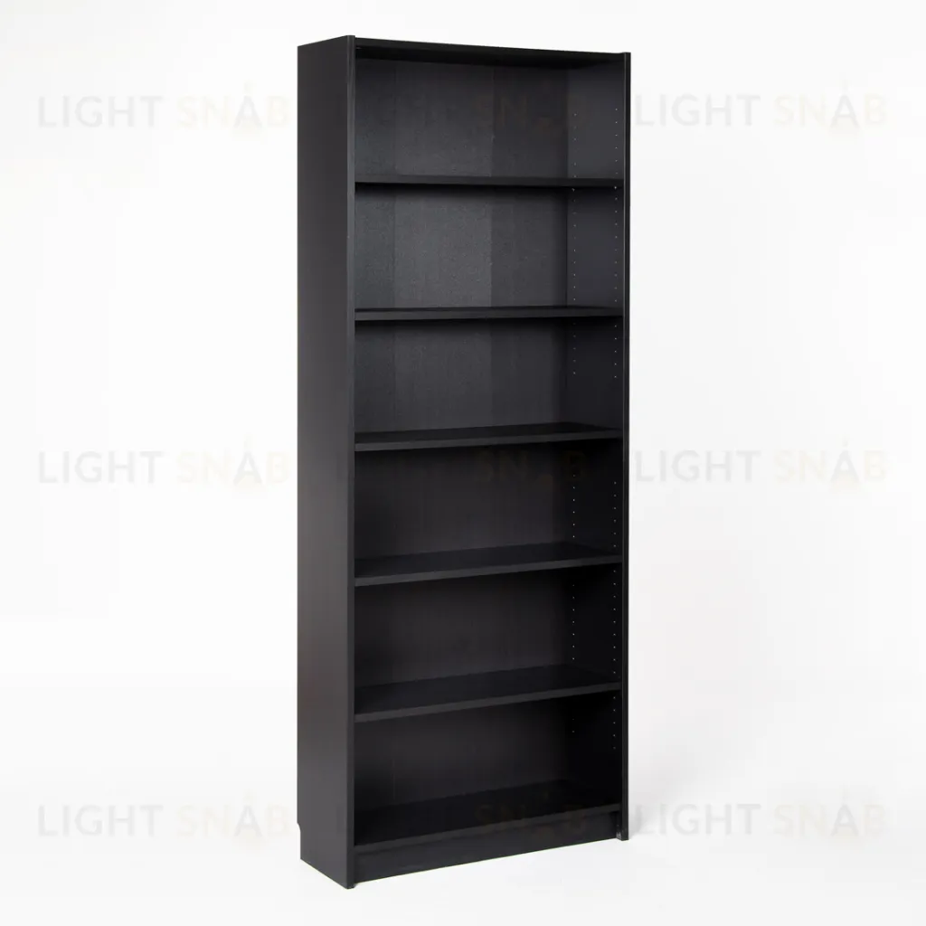 Стеллаж Варма 80, высокий с шестью полками, цвет ясень черный S00364