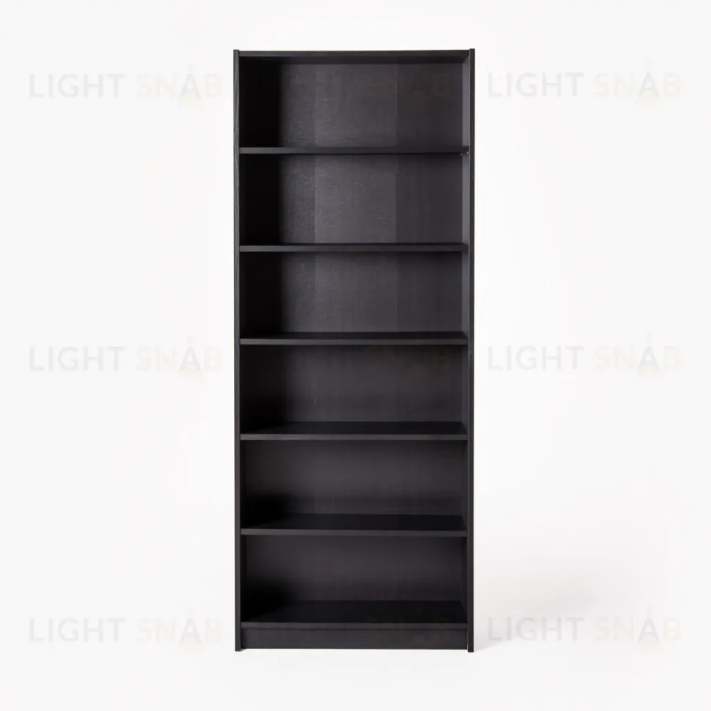 Стеллаж Варма 80, высокий с шестью полками, цвет ясень черный S00364