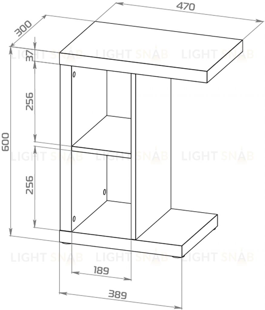 Приставной стол Энкель Т, тамбурат, цвет белый S00166