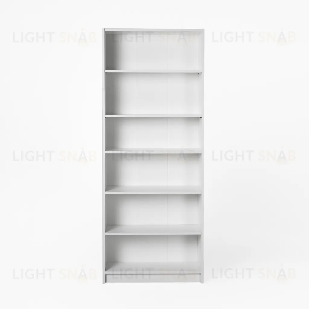 Стеллаж Варма 80, высокий с шестью полками, цвет белый S00357
