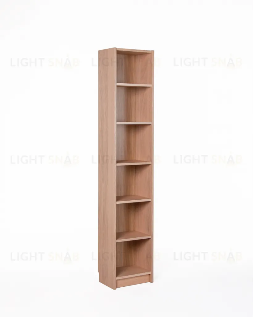 Стеллаж Варма 40, высокий узкий с шестью полками, цвет дуб белёный S00340