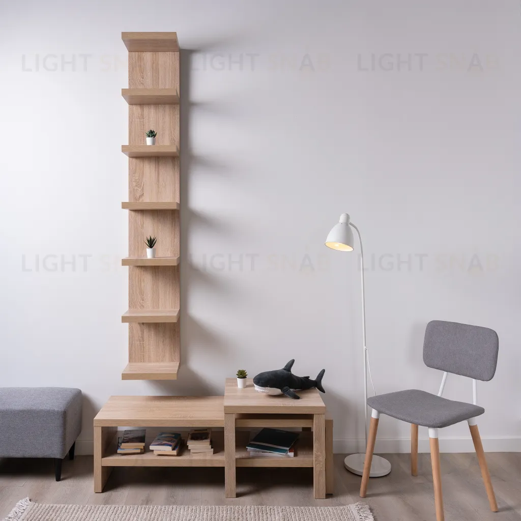 Полка настенная Фора 190Е, цвет дуб беленый S00784