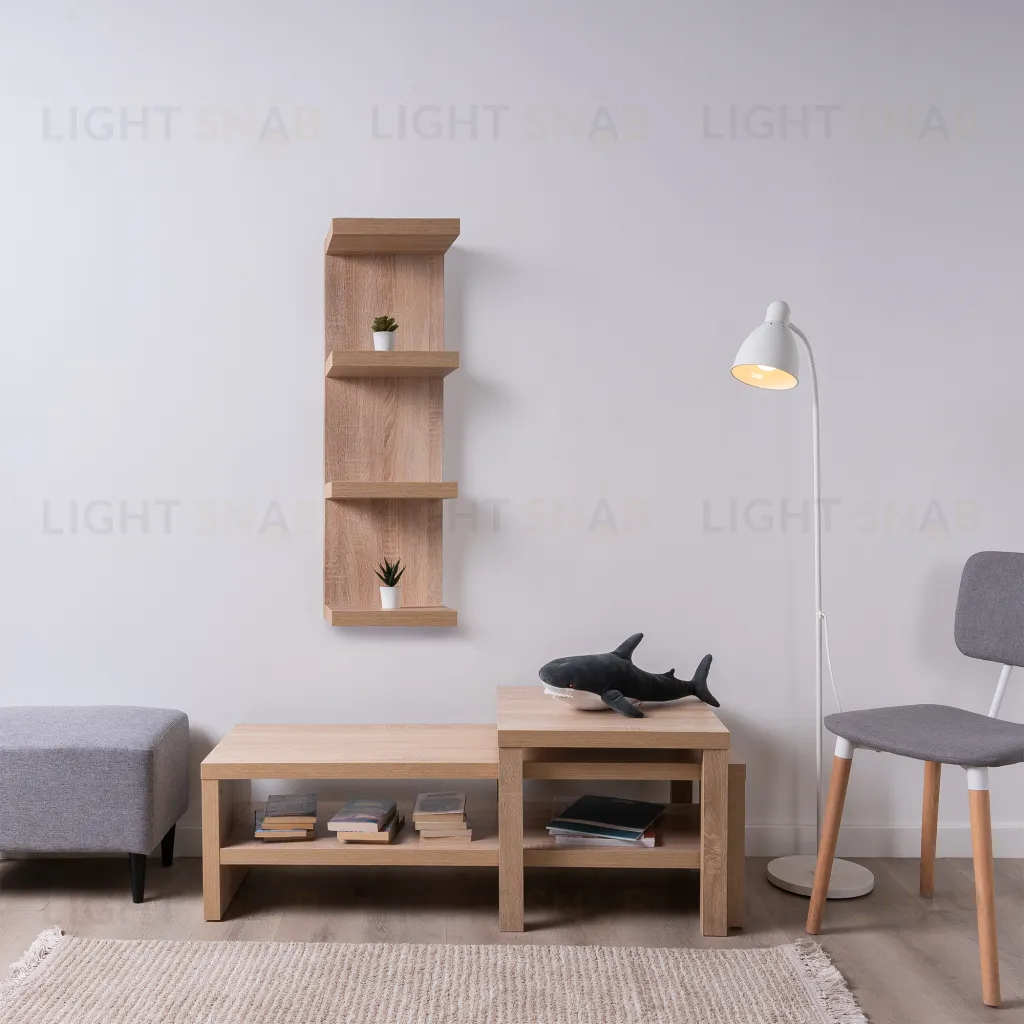 Полка настенная Фора 100Е, цвет дуб беленый S00760