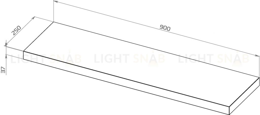 Полка настенная Фора 1.9, тамбурат, цвет белый S00104