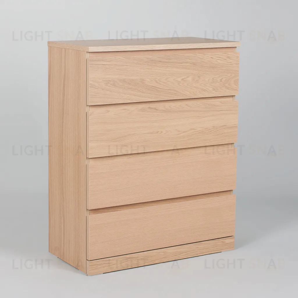Комод Варма 4 с четырьмя выдвижными ящиками, цвет дуб белёный S00258