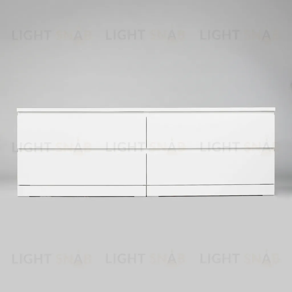 Комод Варма 4Д низкий с четырьмя выдвижными ящиками, цвет белый S00265