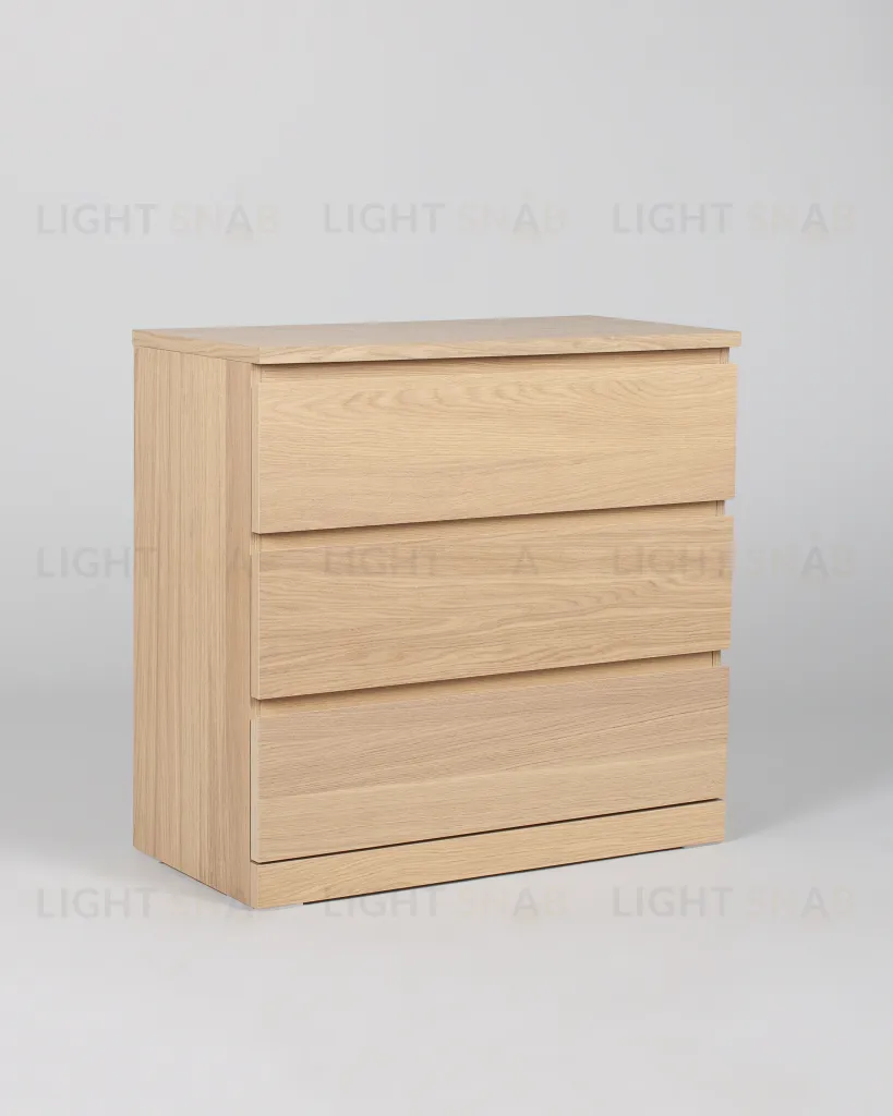 Комод Варма 3 с тремя выдвижными ящиками, цвет дуб белёный S00227